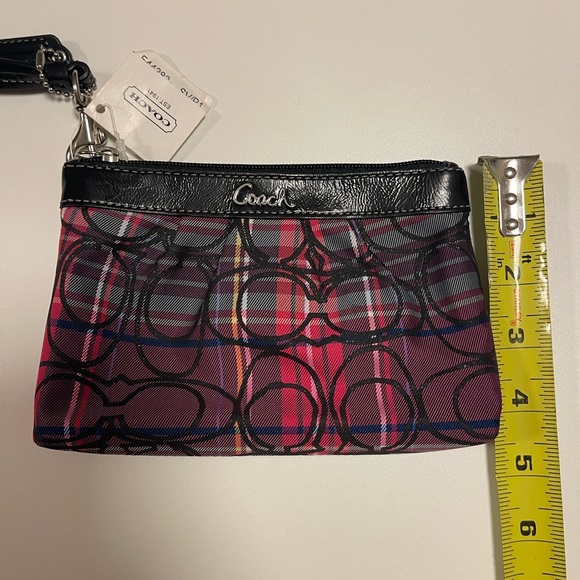 Coach Plaid Wristlet - Black and Pink - Picture 8 of 8